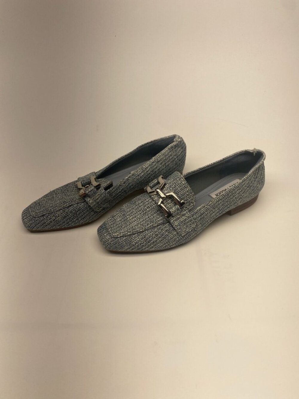 Steve Madden Womens Ryann Bit Loafer In Blue Raffia Loafer Sz 7